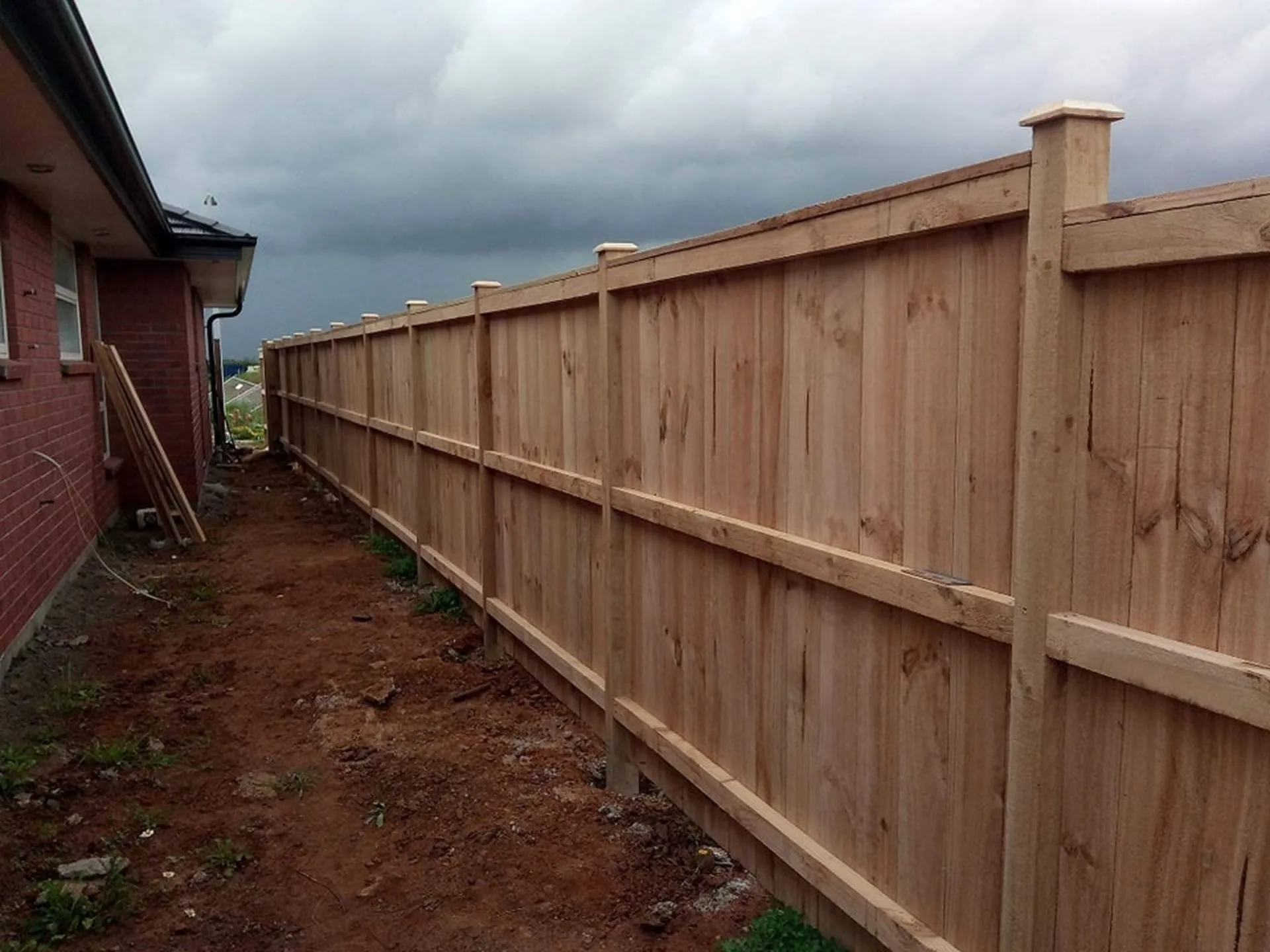 Timber fence installation